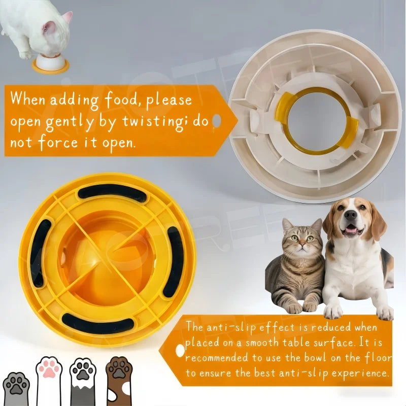 Dog/cat licking bowl, pet licking toy slow food bowl, non-slip licking