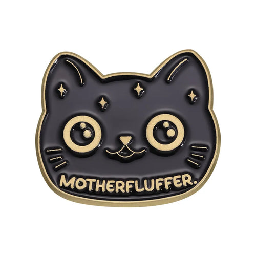 Cartoon Black Cats Plant Potted Enamel Pins Cute Flower Grass Kitten