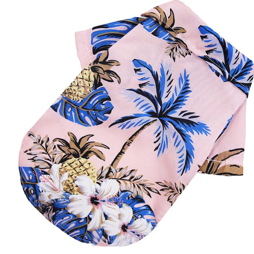 Hawaiian Style Pet Dog Clothe Summer SandBeach Dog Shirts for Small