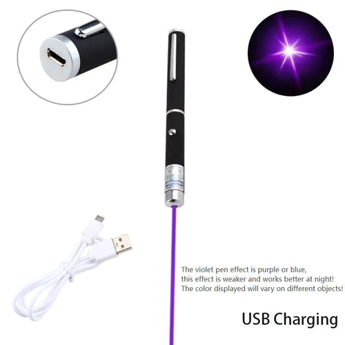 Pet Laser Pointer LED Flashlight Interactive Cat Training Toy Holiday