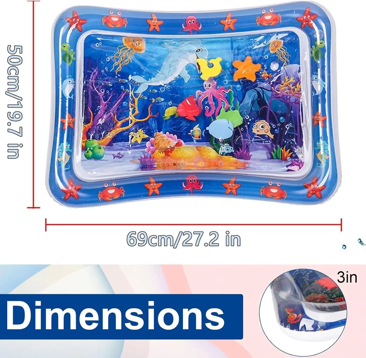Water Sensory Play Mat Thickened Inflatable Water Mat For Cat And Dog