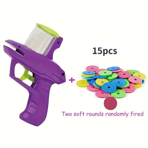 Funny Cat Toys Creative Turnip Gun with 15pcs Reusable Foam Disc Pet