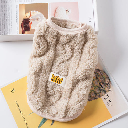 Soft Cozy Cat Clothes Autumn Winter Warm Fleece Sweatshirt for Small