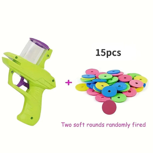 Funny Cat Toys Creative Turnip Gun with 15pcs Reusable Foam Disc Pet
