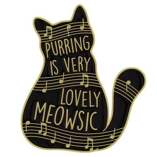 Cartoon Black Cats Plant Potted Enamel Pins Cute Flower Grass Kitten