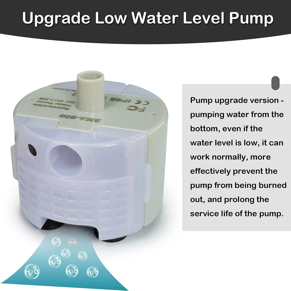 1pc Water Pump For Pet Fountain Stainless Steel Water Feeder Water