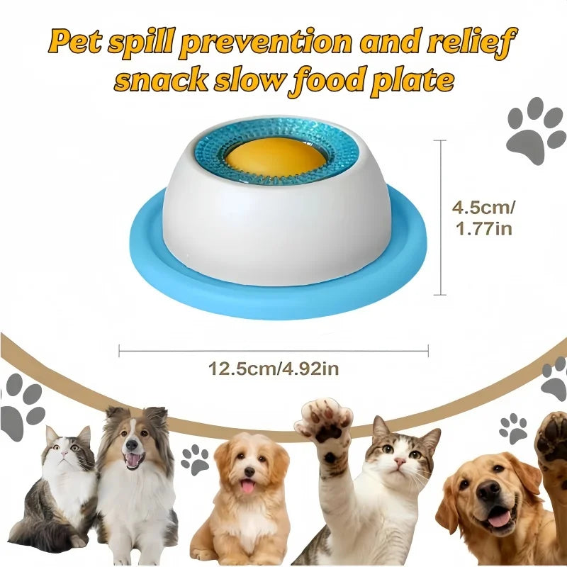 Dog/cat licking bowl, pet licking toy slow food bowl, non-slip licking