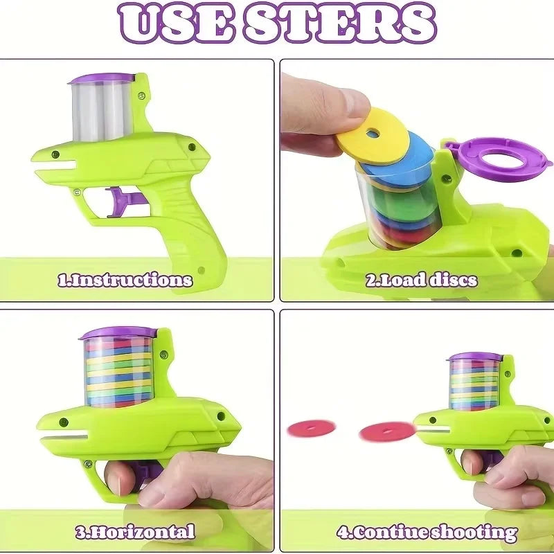 Funny Cat Toys Creative Turnip Gun with 15pcs Reusable Foam Disc Pet