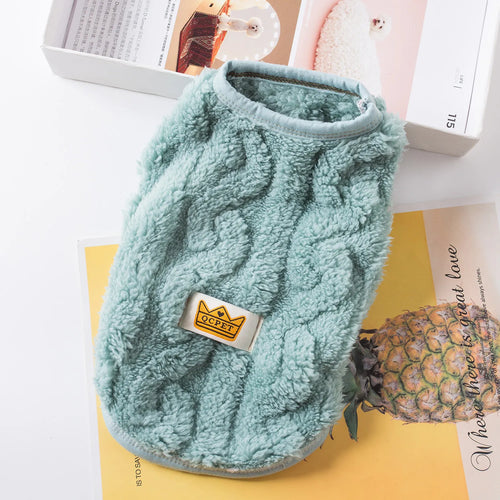Soft Cozy Cat Clothes Autumn Winter Warm Fleece Sweatshirt for Small