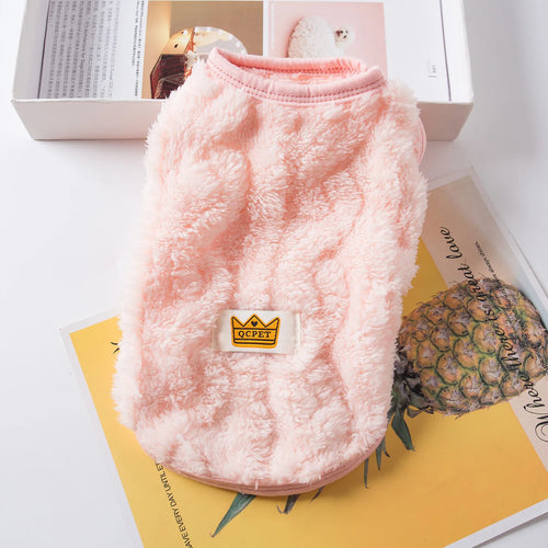 Soft Cozy Cat Clothes Autumn Winter Warm Fleece Sweatshirt for Small