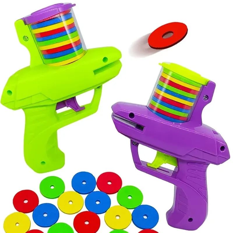 Funny Cat Toys Creative Turnip Gun with 15pcs Reusable Foam Disc Pet