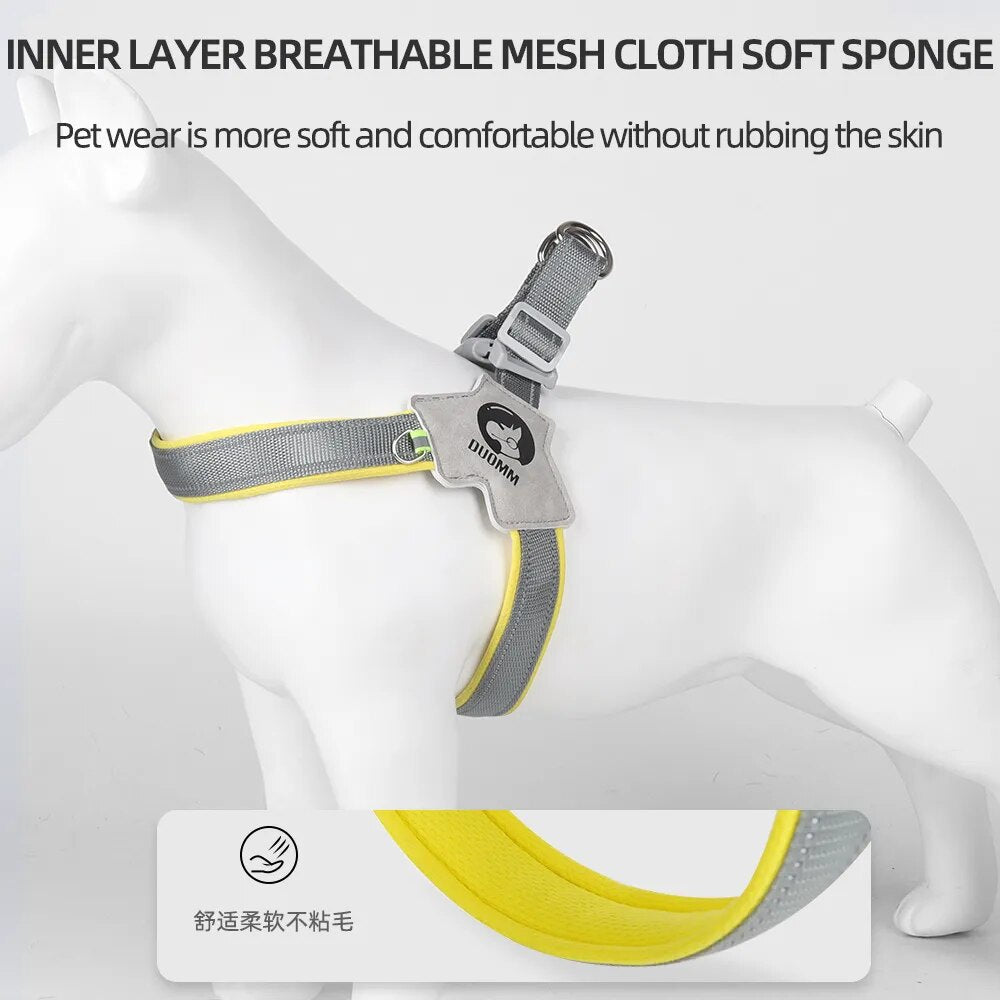 Reflective Pet Dog Harness For Small Medium Dogs Cat No Pull Vest