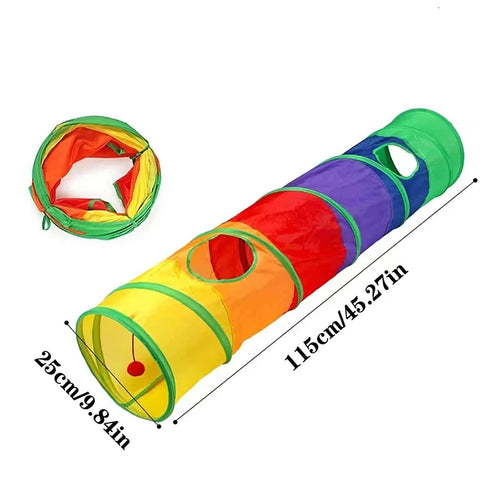 Cat Tunnel Tube Foldable Cat Toys Kitty Training Interactive Fun Toy