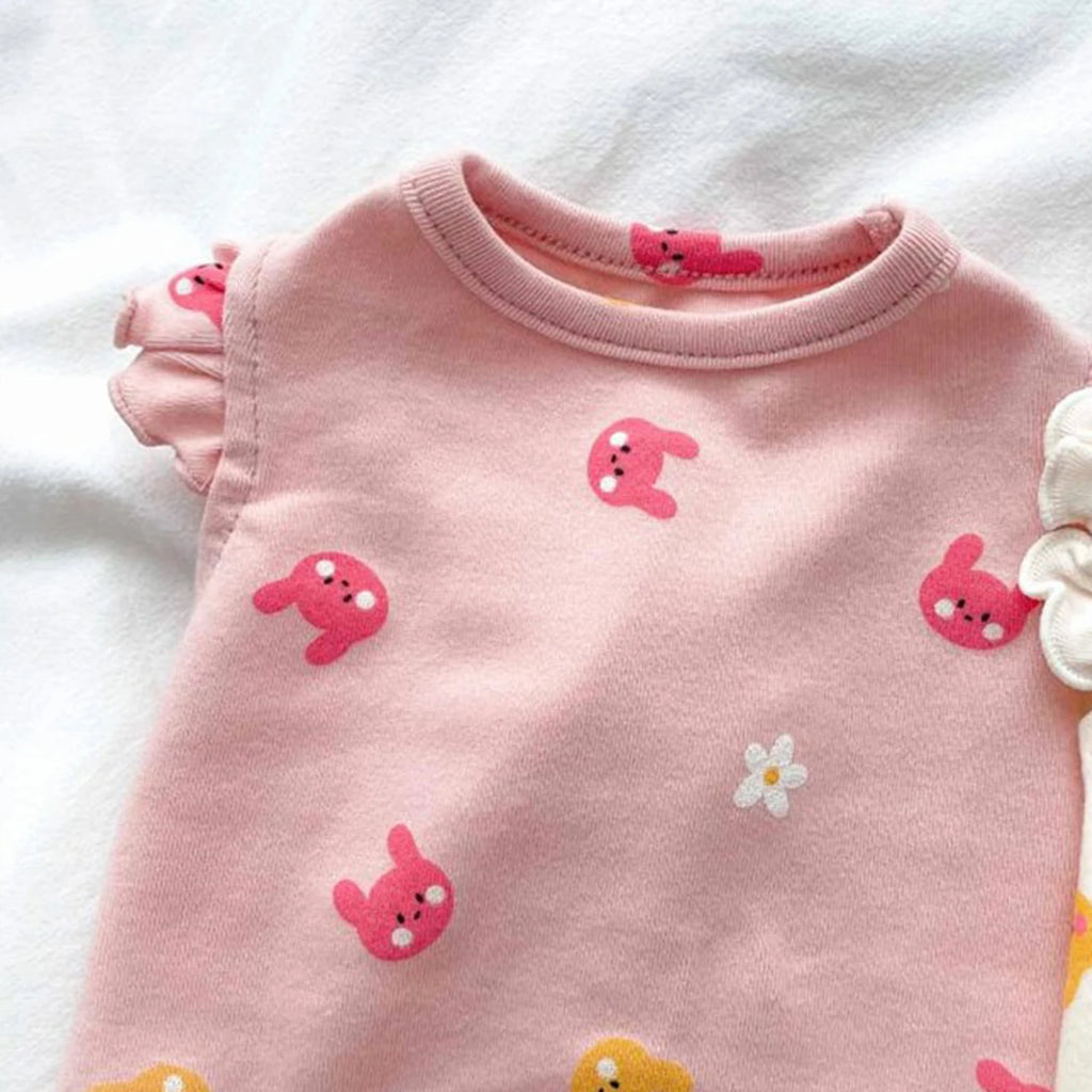 Two Legs Pet Shirt Small Breed Puppy Kitten Fall Rabbits Flowers Bear
