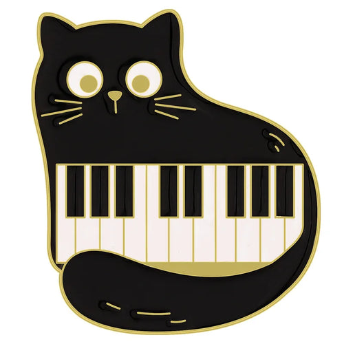 Cartoon Black Cats Plant Potted Enamel Pins Cute Flower Grass Kitten